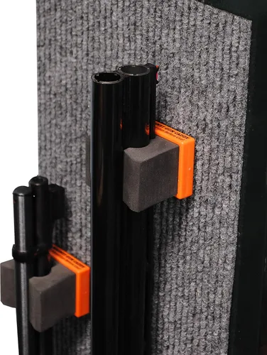 Miniatura 3 de Peregrine Field Gear Organizador de pistola magnética con velcro para vehículo, seguro para armas, ciego, hasta 12 Ga Orange