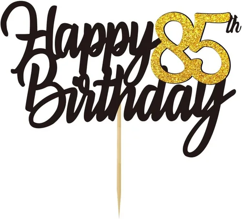 Miniatura 50 de Decoración para tarta de cumpleaños número 24 con purpurina para 24 años, decoraciones de cumpleaños de 24 años, decoraciones doradas para tartas