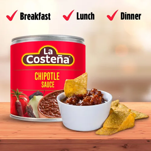 Miniatura 5 de La Costeña Chipotle Salsa Para adobos, cocinar y más Lata de 7.76 onzas (paquete de 24)