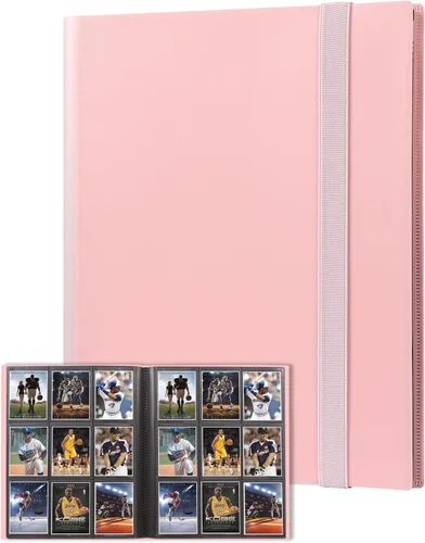 Miniatura 26 de GEAoffice Carpeta para Tarjetas, Álbum Carpeta de Tarjetas Coleccionables de 9 Bolsillos, Carpeta de 360 Bolsillos de Carga Lateral para Tarjetas