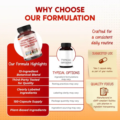 Miniatura 6 de Pimienta de Cayena, Jengibre, Cúrcuma, Berberina - Digestión, Apoyo para la Salud Intestinal
