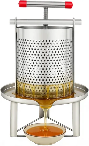 Miniatura 11 de Fruit Wine Press 2.6 Gallon Manual Grape Presser for Wine Juice Making DIY Large Fruit Honey Presser Apple Cider Grape Juice Press Extractor