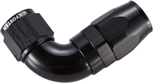 Miniatura 3 de 10AN Accesorios de 90 Grados para Línea de Combustible de Aceite Trenzada Negra #4416