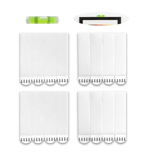 Miniatura 11 de 48 pares (96 tiras) de tiras pequeñas para colgar cuadros, resistentes, tiras de montaje de imágenes, cinta extraíble de gancho y bucle, colgador