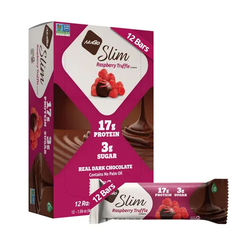 Miniatura 11 de Nugo Mantequilla de maní crujiente de chocolate oscuro, 0.66 onzas de proteína vegana, 0.11 onzas de azúcar, 0.11 onzas de fibra, baja