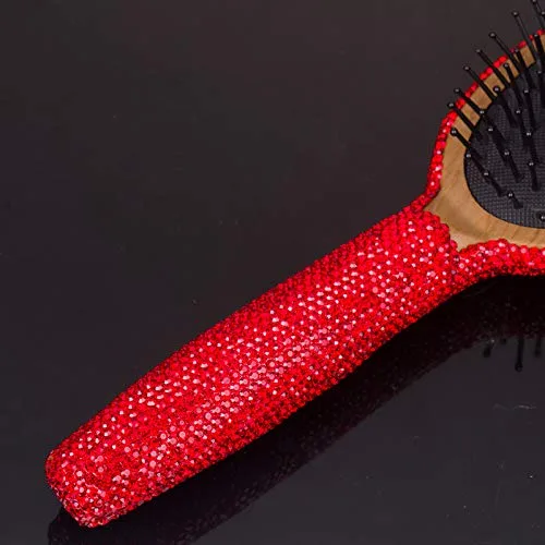Miniatura 4 de Bling - Cepillo suave y desenredante para mujeres, niñas, masaje de cabello húmedo y seco (rojo01)