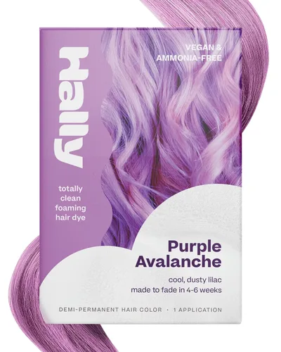 Miniatura 13 de Hally Hair Color Cloud - Espuma de color semipermanente para el cabello en negro, dura hasta 25 lavados, sin amoníaco, sin blanqueador, 4 onzas Modo