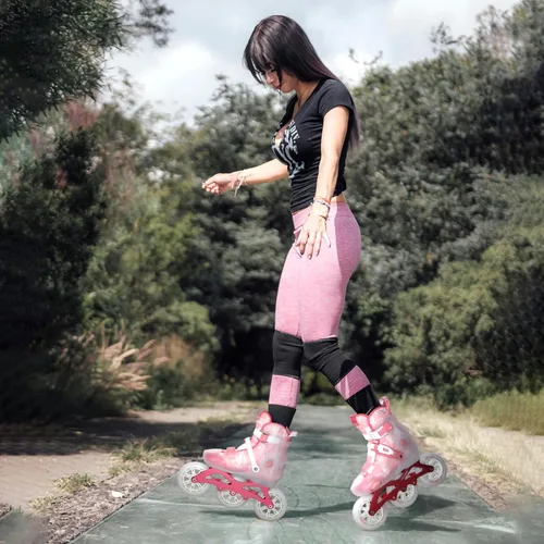 Miniatura 6 de Patines en línea para mujeres, adultos y niñas, patines ajustables para exteriores con 3 ruedas de 4.331 in