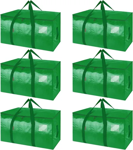 Miniatura 16 de BALEINE Paquete de 2 bolsas de mudanza de gran tamaño con asas reforzadas, bolsa de almacenamiento resistente para ropa, suministros de mudanza