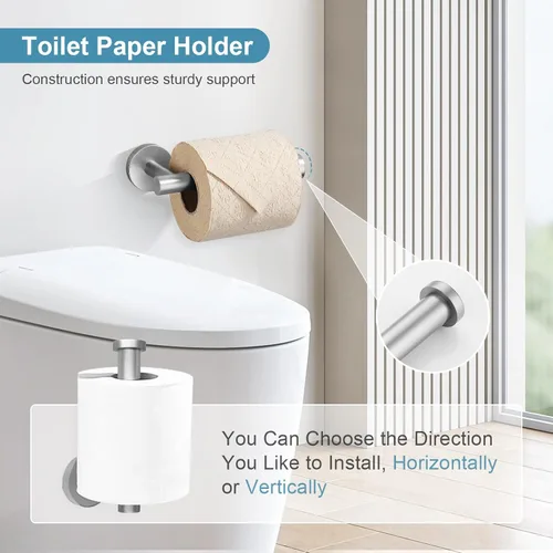 Miniatura 4 de TQKAG Juego de Accesorios de Ferretería de Baño de Níquel Cepillado - Juego de 10 Piezas Premium de Acero Inoxidable SUS304 con Barras Portatollas