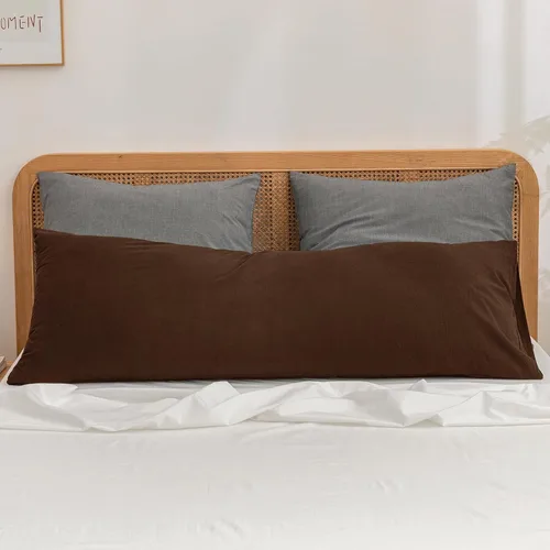 Miniatura 77 de BESTOUCH 100% Algodón Lavado Funda de Almohada para Cabello y Piel, Sensación de Lino, Suave, Cómoda, Transpirable, Juego de 2 Fundas de Almohada