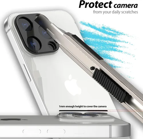 Miniatura 3 de Whitestone - Protector de cámara para Apple iPhone 13 (6.1 pulgadas), instalación con un solo toque, protector de lente de cámara resistente a