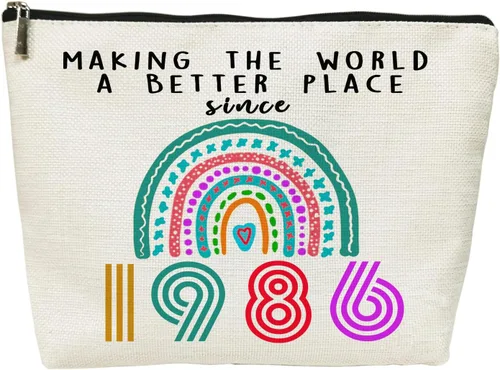 Regalos de 40 cumpleaños para mujeres, regalos de cumpleaños de 40 años, bolsas de cosméticos, divertidas decoraciones de 40 aniversario para su