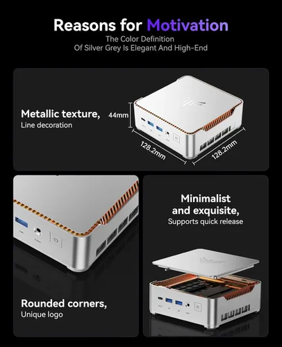 Miniatura 7 de Mini PC con Windows 11 Pro, 8 GB DDR4 128 GB SSD Intel Celeron J4125 Mini computadora de escritorio, compatible con SSD de 2.5 pulgadas, 2.4G+5.0G