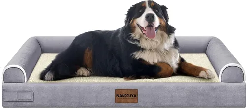 Miniatura 84 de Cama ortopédica lavable para perros medianos y grandes: cama con cojines de apoyo para perros medianos y grandes, cama impermeable de espuma tipo