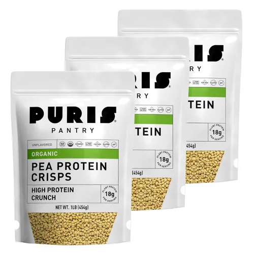 Miniatura 9 de PURIS Frituras de proteína de guisante orgánicas, aislado de proteína de guisante orgánico certificado, crujido de proteína Keto, hecho 100% en EE.