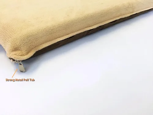 Miniatura 2 de Lujosa cama para perros de espuma viscoelástica con almohadilla sólida y funda interior impermeable y fundas externas para perros pequeños y Beige