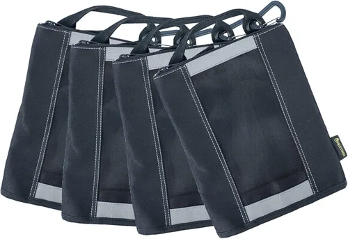 Bolsa de herramientas con cremallera MELOTOUGH - Bolsa con cierre con ventana de malla y clip de mosquetón (4, Gris)