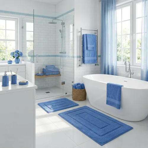 Miniatura 13 de GRANNY SAYS Juego de 2 alfombras de baño suaves para baño, alfombras de baño antideslizantes y lavables, alfombras de baño absorbentes para bañera