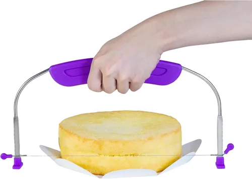 Miniatura 7 de LevCake - Cortador ajustable para tartas, nivelador de 9 alturas diferentes, acero inoxidable de grado alimenticio de alta calidad, doble alambre