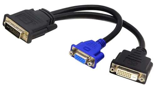 Miniatura 4 de Wyse - Cable divisor DVI-I a DVI-D y VGA de 10 pulgadas, doble monitor compatible con Dell OptiPlex GX620 SC280 y más