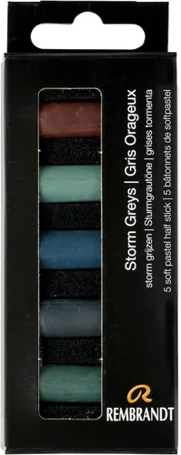 Miniatura 15 de Rembrandt Juego de micro pastel suave, 10 barras de media pieza, selección de tonos oscuros Dark Shades