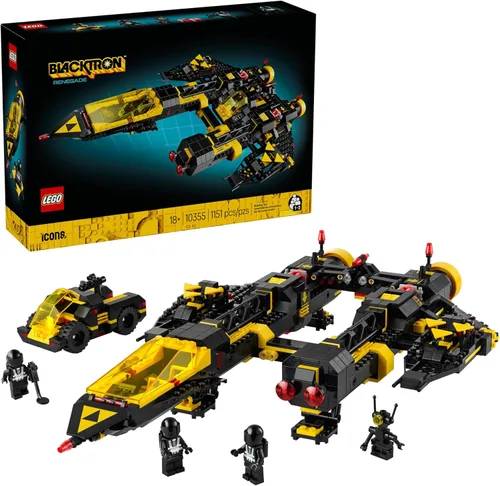 LEGO Icons Blacktron Renegade - Kit de bricolaje para adultos de 18+ años - Bloques de construcción para hombres y mujeres - Set coleccionable para