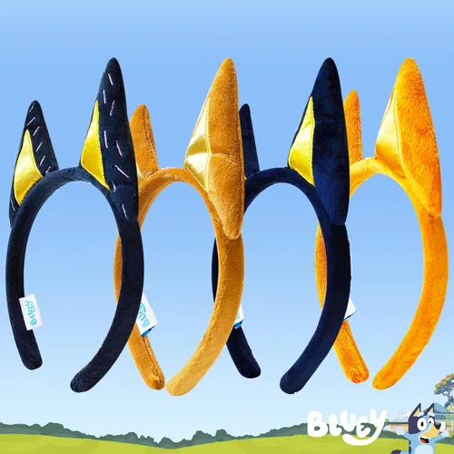 Miniatura 8 de LUV HER Bluey Party Supplies - 4 diademas de orejas de animal para disfraz de animales, orejas suaves de felpa, diademas elásticas familiares
