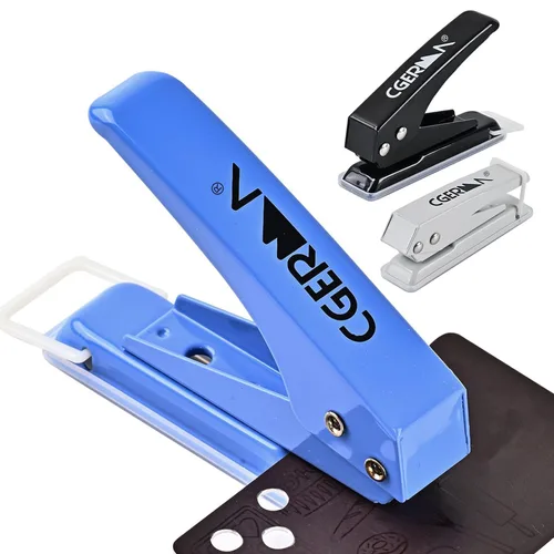 Miniatura 10 de Perforadora de un solo agujero, paquete de 3, agujero de 1/4 pulgadas, 50% de ahorro de mano de obra, perforadora de metal resistente, capacidad