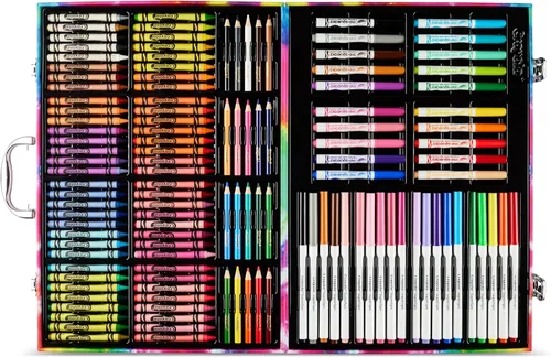 Miniatura 6 de Estuche de Arte Crayola Inspiration - Juego de Colorear Tie-Dye (140 piezas), Set de Suministros de Arte para Niños, Kit de Dibujo de Viaje, Regalo