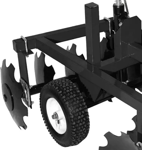 Miniatura 4 de Field Tuff Disc Harrow - Hoja de acero de 10 a 14 pulgadas para ATV, UTV o tractores utilitarios, 33 pulgadas de ancho, incluye neumáticos de 12