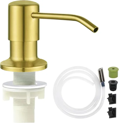 Miniatura 13 de Dispensador de jabón automático sin contacto para fregadero de cocina y baño, dispensador de jabón eléctrico comercial líquido de níquel cepillado