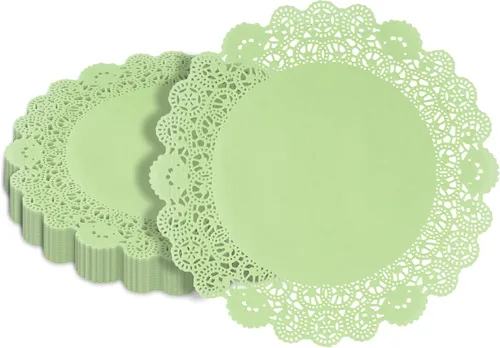 Miniatura 98 de Restaurantware Pastry Tek Blondas de Encaje de 4 x 4 Pulgadas 100 Vajilla Decorativa - Blondas de Mesa Desechables Redondas de Papel Negro