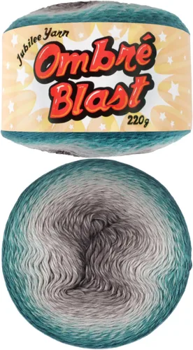 Miniatura 8 de JubileeYarn Hilo Ombré Blast - 220g/pastel Algodón Peso Bebé - Cripta de Hielo - 1 Pastel 119 Cripta de hielo