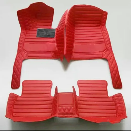 Miniatura 17 de JONGIA Alfombrillas personalizadas para el 98.6 % de los sedanes, deportivos, SUV, rojo y negro, almohadillas de cobertura completa, forro de cuero