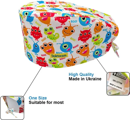 Miniatura 20 de Print Scrub Caps - Sombrero perfecto para enfermeras, médicos y EMTs..