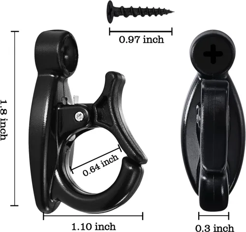Miniatura 4 de GEZIDEA Ganchos para colgar luces, ganchos de luces de cadena, ganchos de rosca para colgar luces de cadena y alambre, plantas, campanillas