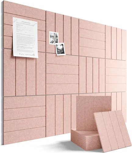 Miniatura 16 de Tablero de anuncios de fieltro grande de 36 x 24 pulgadas, alternativa al tablero de corcho – Paquete de 6 con 40 pestañas adhesivas extraíbles