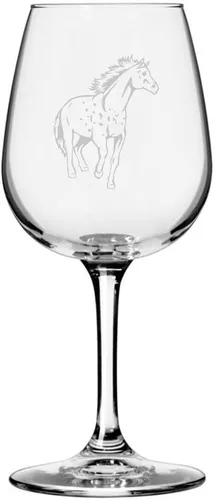 Miniatura 21 de Morgan Body Horse - Copa de vino grabada multiusos (12.75 onzas)