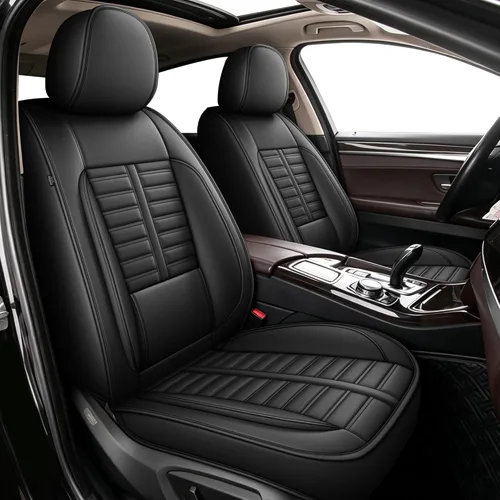 Fit for Dodge Dart Seat Covers 2013-2016: 2 Front Faux Leather Waterproof Car Seat Covers Premium Automotive Cushion Protector with Lumbar Support