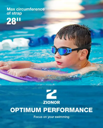 Miniatura 7 de ZIONOR Gafas de Natación para Niños, G1MINI SE Gafas de Natación Antivaho para Niño Niña 6-14 C2 (Lente azul - Negroazul)
