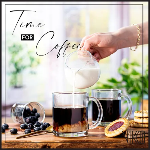 Miniatura 4 de Vikko Juego de 6 tazas de café de cristal, transparentes de 10.75 onzas, aptas para microondas y lavavajillas