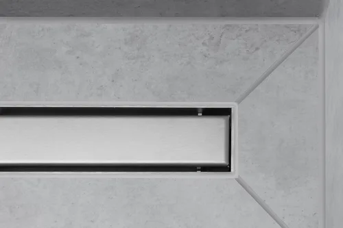Miniatura 8 de hansgrohe RainDrain Match - Drenaje de ducha lineal para 23 5/8 pulgadas, con marco de altura ajustable en cromo, drenaje rectangular de acero