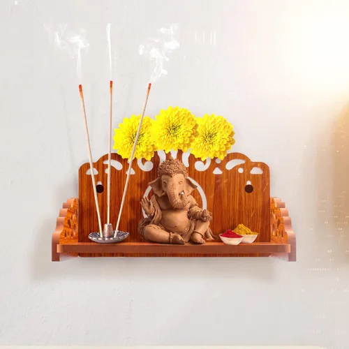Miniatura 2 de Mesa colgante de madera para colgar en la pared, estante para almacenamiento y decoración de ídolos para oficina en casa y regalos