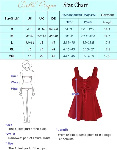 Miniatura 4 de Belle Poque Camisetas sin mangas de verano para mujer, blusas fruncidas vintage