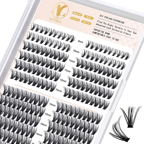 Miniatura 27 de Pestañas de anime con forma de pluma, extensiones de racimo de pestañas naturales de manga individual