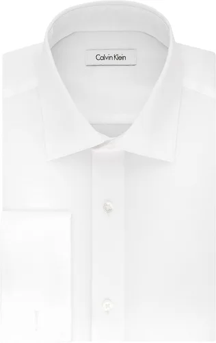 Miniatura 3 de Calvin Klein Camisa de vestir para hombre, ajuste regular, sin hierro, puño francés