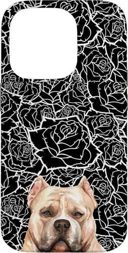Miniatura 17 de American Bulldog Bully Dog Rose Flower Black White Pattern Case for iPhone 17