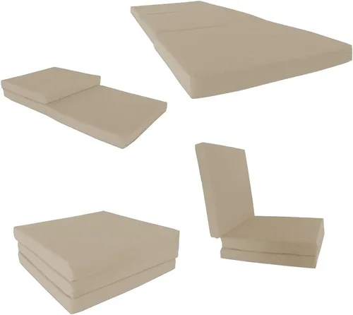 D&D Futon Furniture Camas de espuma triple Tan Shikibuton de 3 x 27 x 75, espuma blanca resistente de alta densidad de 1.8 libras, alfombrillas