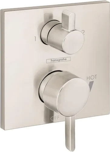 Miniatura 11 de hansgrohe Ecostat Válvula de presión de balance moderno para ducha con desviador en cromo, 15862001